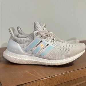 Adidas Ultra Boost Gray and White Running Shoes